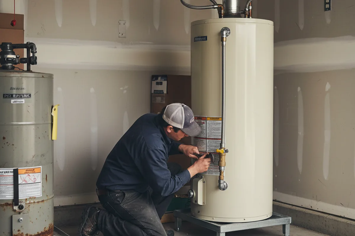 Water heater and shutoff valve replacement in Yukon